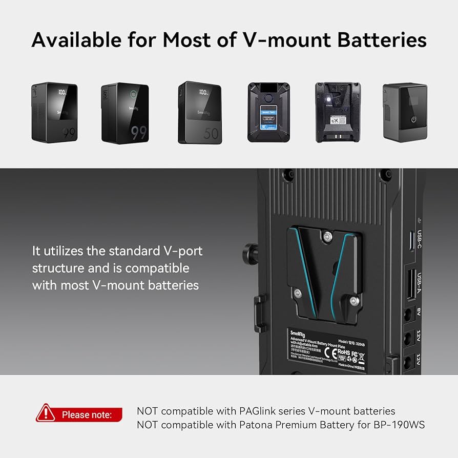 Amazon.com : SMALLRIG V Mount Battery Adapter Plate with PD